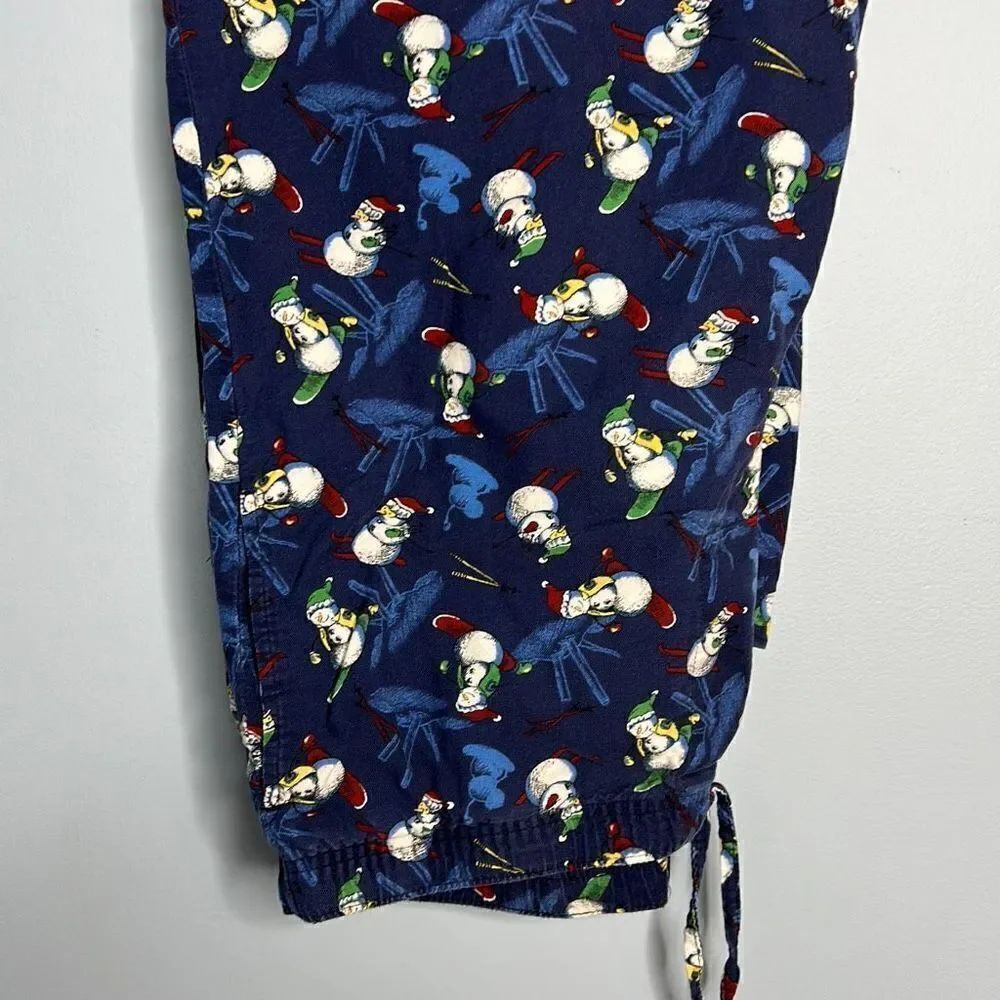 Croft & Barrow Men’s Medium Pajama Pants Skiing Snowboarding Snowman
